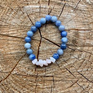 Blue Aventurine + Rose Quartz Chips